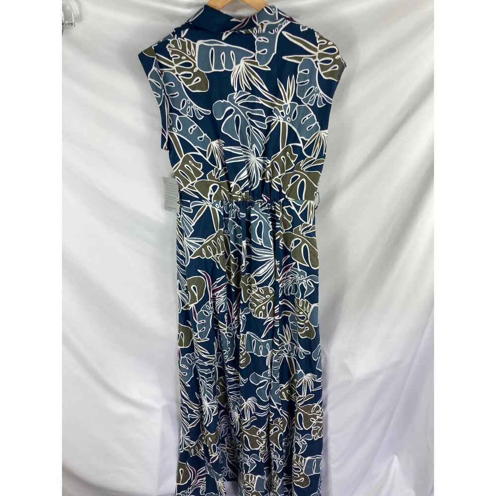 Melloday Abstract Floral Button Up Shirt Dress Size Small - Picture 5 of 6